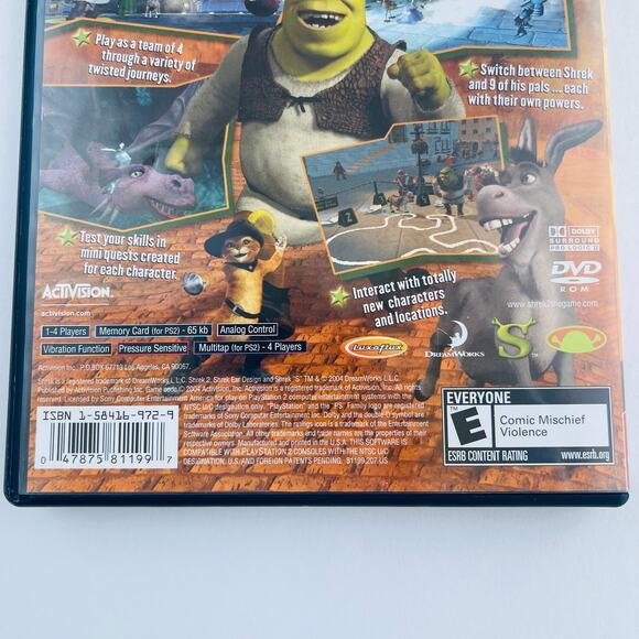 Shrek 2 Sony PlayStation 2 PS2 2004 Everyone CIB - Picture 3 of 11